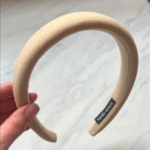 Hand Made Cream Padded Headband - Minimal Women's Hair Accessory